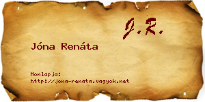 Jóna Renáta névjegykártya