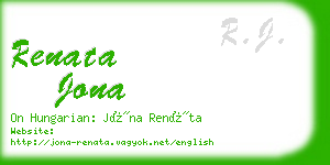renata jona business card